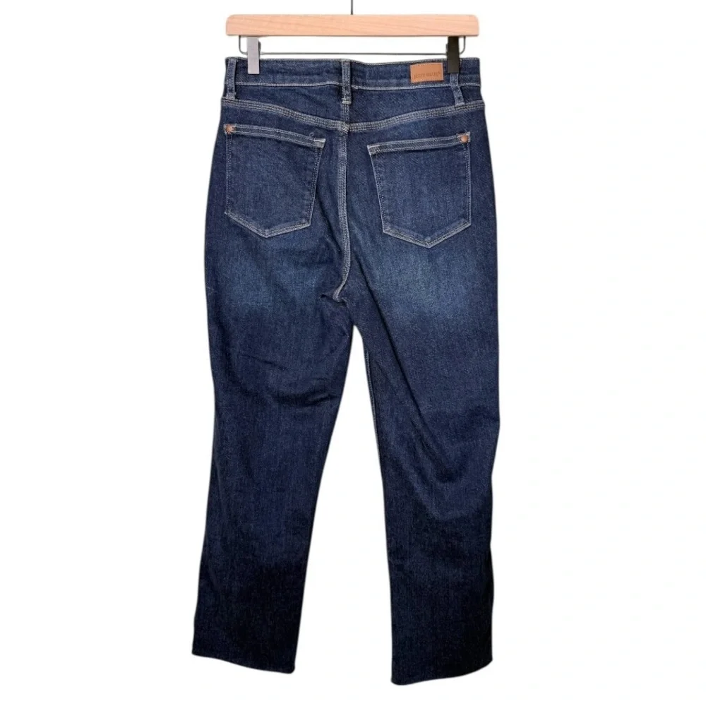 Judy Blue Women’s High Waist Cropped Straight Fit Side Slit Jeans‎ Blue Size 27